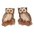 Vintage Homco Brand Foam Filled Plastic Mold Decorative Wall Hanging Owls- a Pair For Sale