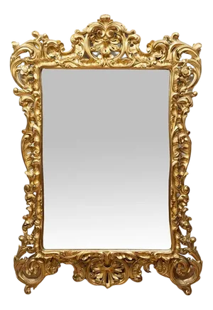 Louis XV Style Mirror in Gilded and Carved Wood, Florence, 19th Century