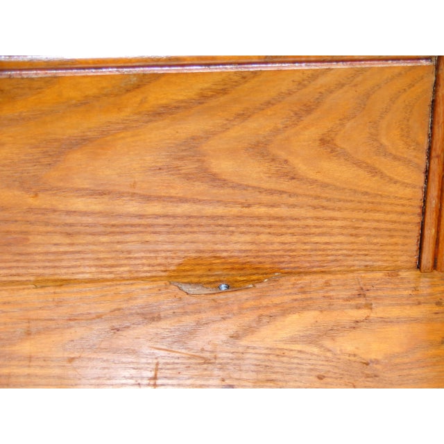 Antique Solid Oak Chest Commode Washstand W/ Towel Bar Country Farmhouse Cabinet For Sale - Image 18 of 18