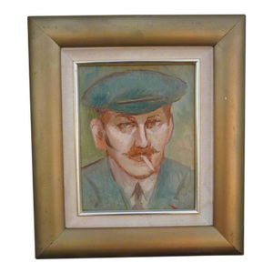 Mid 20th Century Ginger With Hat - Buckley MacGurrin, Framed Oil on Canvas