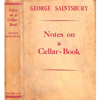 "Notes on a Cellar-Book" 1939 Saintsbury, George For Sale