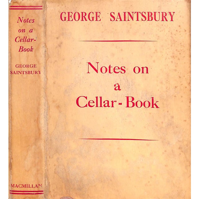 "Notes on a Cellar-Book" 1939 Saintsbury, George For Sale