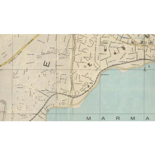 1950s Vintage Tourist Map of Istanbul, 1950 For Sale - Image 5 of 12
