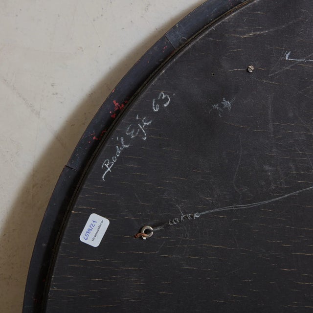 2/5 Blue Hand-Painted Enamel Mirror by Bodil Eje, Denmark 1960s For Sale - Image 4 of 10