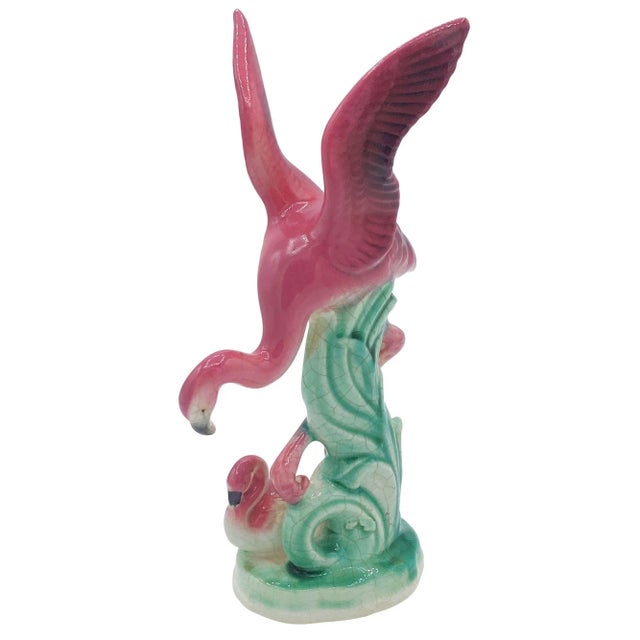 Mid-Century Ceramic Flamingo Figurine & Vase Set by Maddux & Leftons- 3 Pieces For Sale - Image 11 of 18