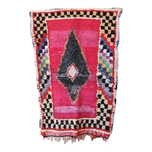 Moroccan Boucherouite Rug - 3'7" X 5'7" Ft