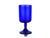 Mid 20th Century Handblown Cobalt Blue Stemmed Glass Wine Goblet- Set of 5 For Sale - Image 4 of 4