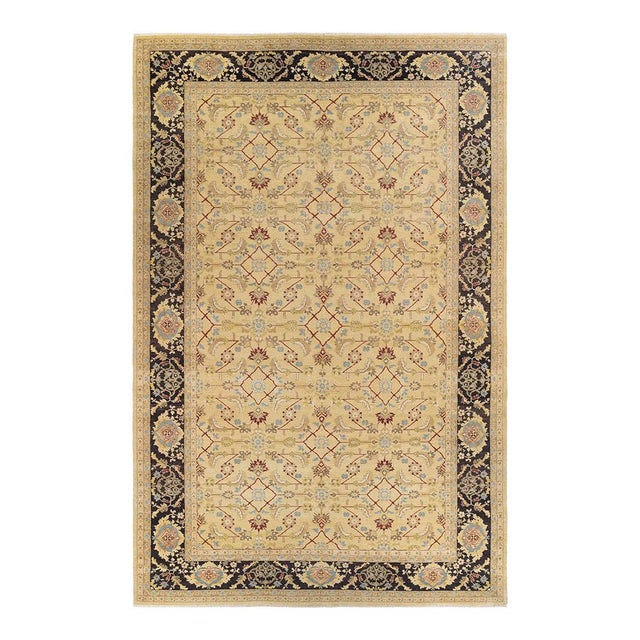 Eclectic Collection Hand-Knotted Area Rug - Green 10' 0" x 15' 10" For Sale - Image 4 of 4