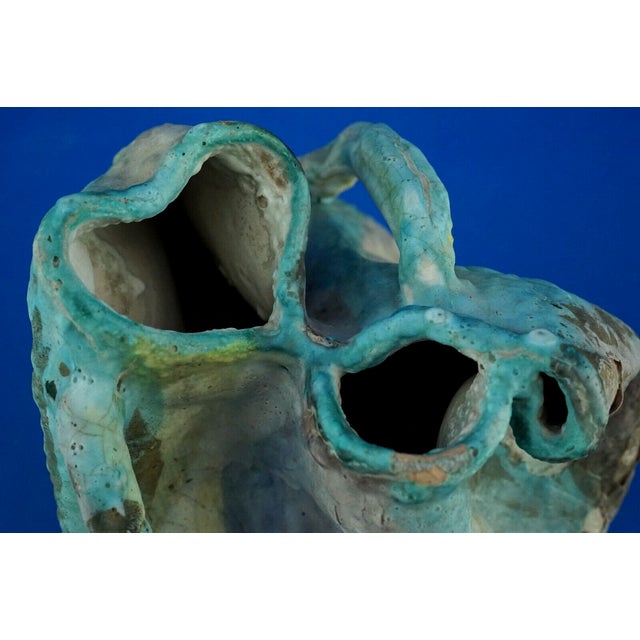 Acid-Treated Majolica Ceramic Vase by Icav Icam Giordano Vietri, Italy, 1930s For Sale - Image 15 of 18