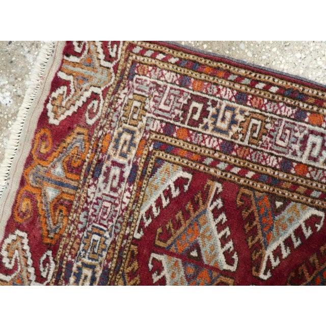 Mid 20th Century Galerie Shabab Collection Mid-20th Century Central Asian Tekke Throw Rug For Sale - Image 5 of 8