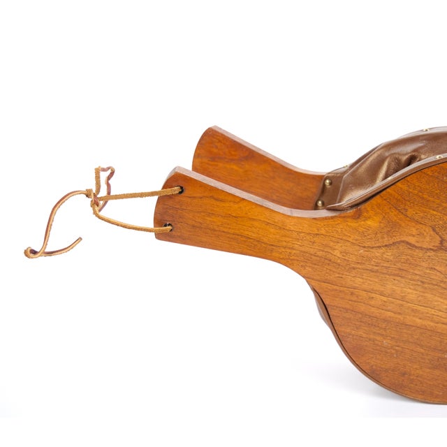 French Carved Walnut Forged Iron & Leather Fireplace Bellows For Sale In New York - Image 6 of 10