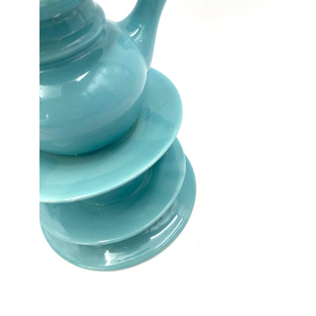 Blue Stacked Teacup Vase, Italy, 1980s For Sale - Image 11 of 13