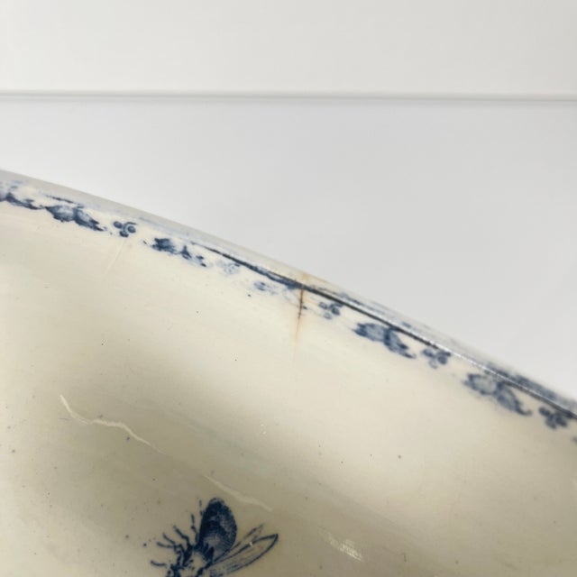 Carmen Gravy Boat in Blue Earthenware from Sarreguemines, 1875-1900 For Sale - Image 12 of 13