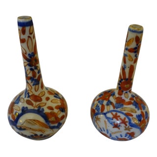 Antique Japanese Imari Soliflore Vases, Set of 2 For Sale