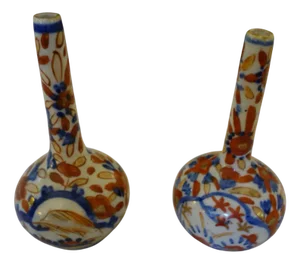 Antique Japanese Imari Soliflore Vases, Set of 2