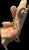 Rococo Vintage Venetian Rococo Giltwood High-Back Wingback Armchair 55” For Sale - Image 3 of 15