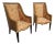 Hollywood Regency Style Modern High Back Lounge Chairs - a Pair For Sale