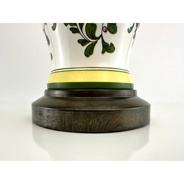 1960's Vintage Floral Mid-Century Hand Painted Lamp For Sale In Little Rock - Image 6 of 12