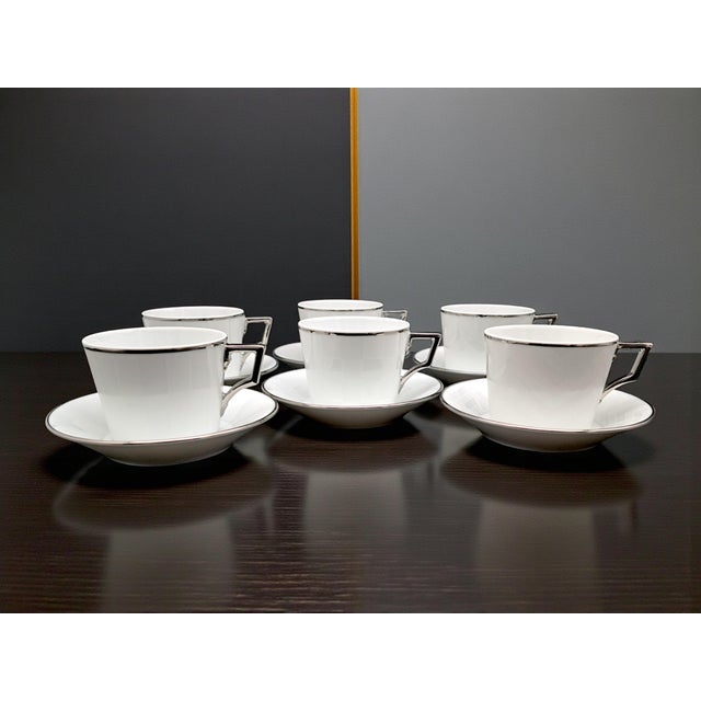 Argonauti Collection Luna Model Teacup by Richard Ginori for Vannozzi, 1990s, Set of 6 For Sale - Image 12 of 13