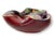Striking Mid-20th Century Murano art glass bowl in a rich ruby red hue with an undulating freeform rim. The interior...