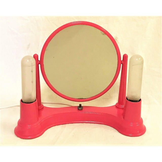 1930's Art Deco Vanity Makeup Mirror With Lights by Bel Ayre Chairish