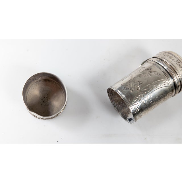 18th Century Silver German Etui Necessaire Keepsake Box With Engravings For Sale - Image 15 of 15