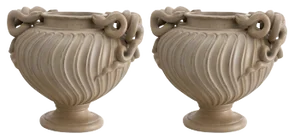 Large Terracotta Pots in the Taste of Ancient Rome, Set of 2