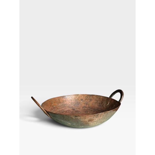 Copper Antique Hand-Hammered Copper Pan, 1890 For Sale - Image 8 of 13