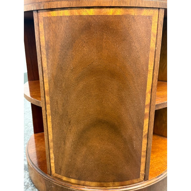 Baker Furniture Empire Georgian Style Flame Mahogany Drum Side Table, Vintage For Sale In San Francisco - Image 6 of 12
