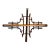 Asian Chinoiserie Burnt Bamboo Painted Corner Shelf For Sale