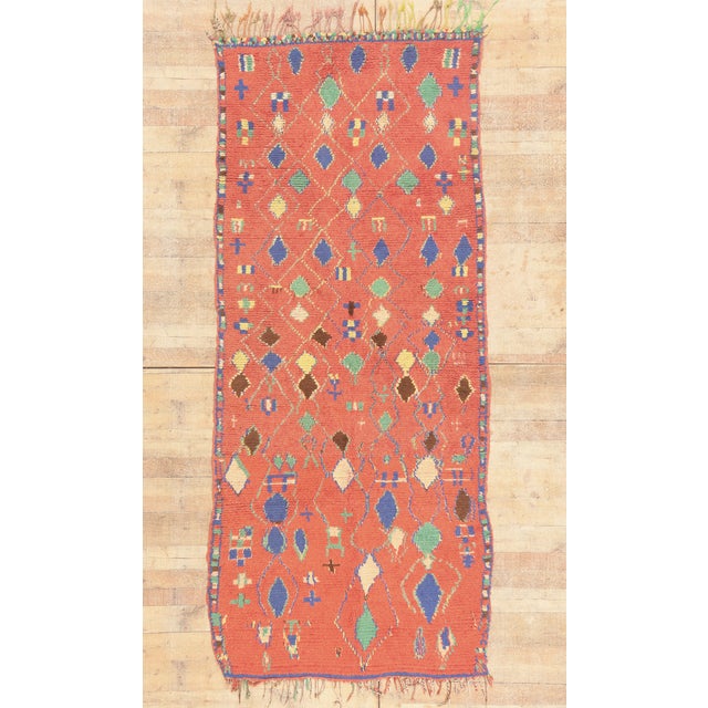 Vintage Azilal Moroccan Rug, 04'04 X 10'00 For Sale - Image 10 of 10