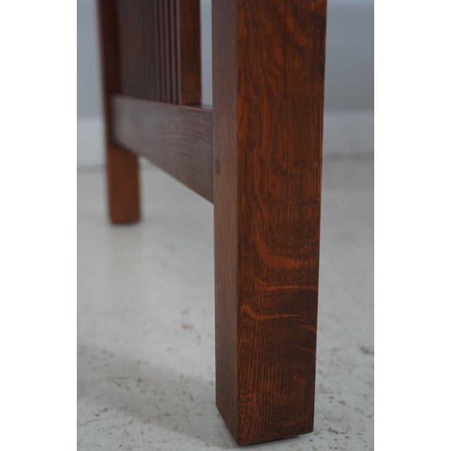 Stickley Mission Oak Spindle Side Office Desk For Sale - Image 10 of 18