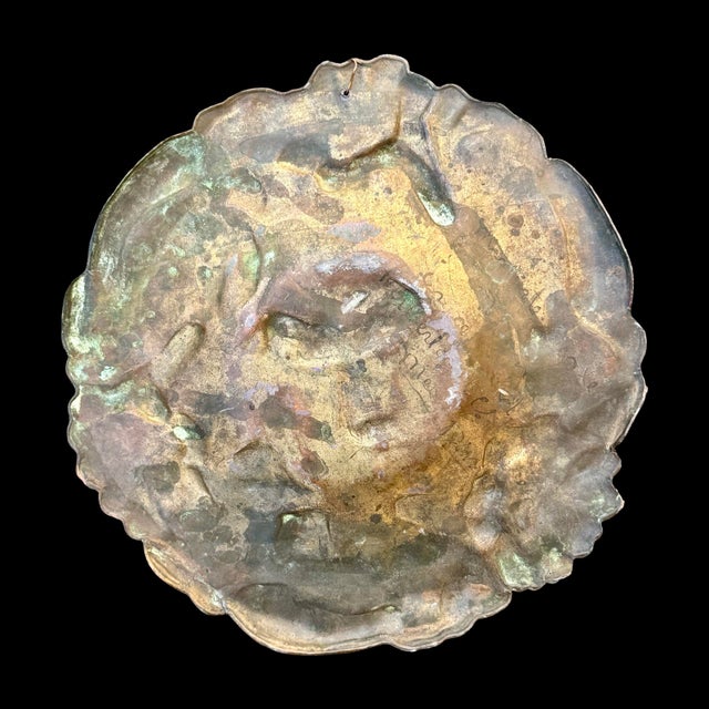 Gold Antique Japanese Meiji Period Mixed-Metal Floral Relief Wall Plaque W/ Geisha & Crane For Sale - Image 8 of 9