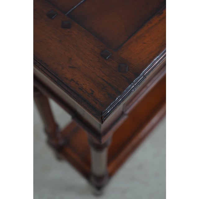 Brown Jonathan Charles Mahogany 2 Drawer Console For Sale - Image 8 of 18