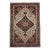 19th Century Persian Farahan Sarouk Rug, Hand-Knotted Wool, Floral Medallion Pattern, Ivory & Blue, 5x7 For Sale