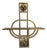 Art Nouveau Gilt Brass Wall-Mounted Magazine Rack, 1910 For Sale