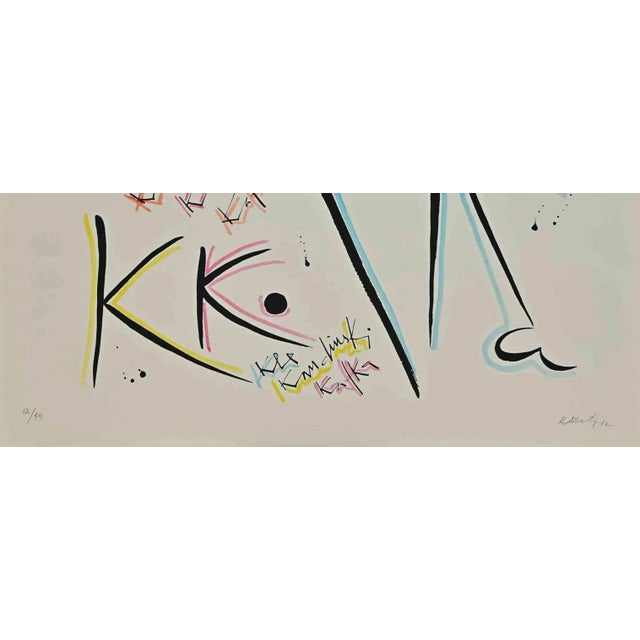 Letter K from the Alphabet series is a lithograph realized by Rafael Alberti in 1972. Hand-signed on the lower right....