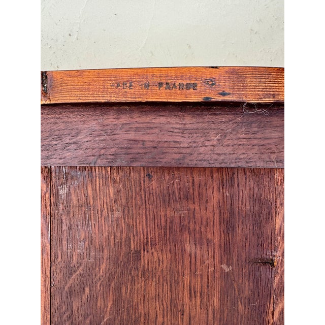 Antique French Louis XV Style Tulipwood Marquetry Writing Table or Side Table With Leather Top For Sale - Image 15 of 18