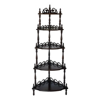 20th Century Corner Etagere Display Multitier For Sale