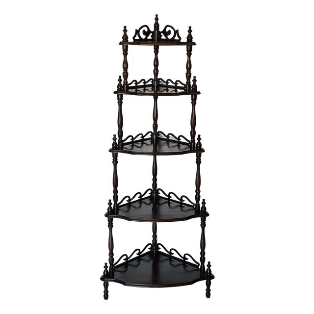 20th Century Corner Etagere Display Multitier For Sale