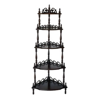 20th Century Corner Etagere Display Multitier What Not For Sale