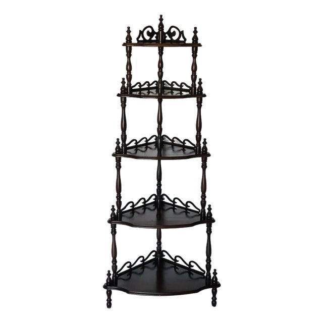 20th Century Corner Etagere Display Multitier What Not For Sale