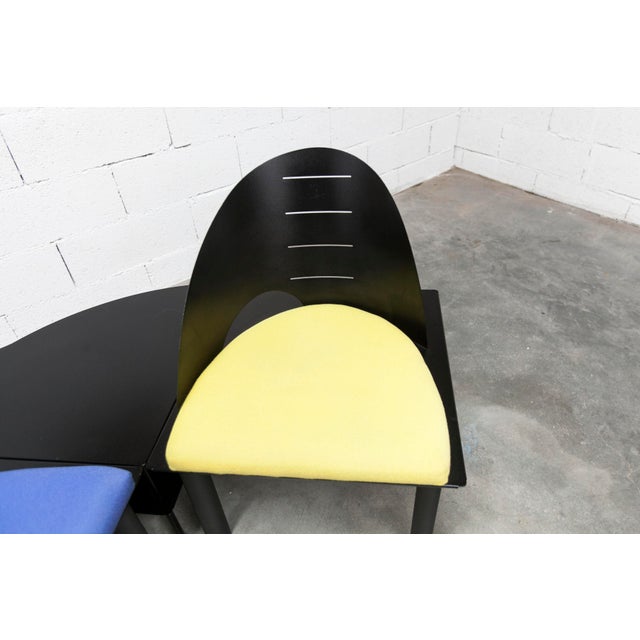 Black Armchairs and Coffee Table by Patrice Bonneau, 1990s, Set of 3 For Sale - Image 8 of 18