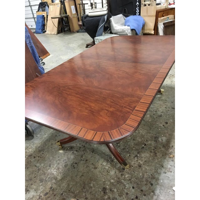Traditional Georgian Style Mahogany Dining Table by Leighton Hall - Made-To-Order For Sale In Atlanta - Image 6 of 11