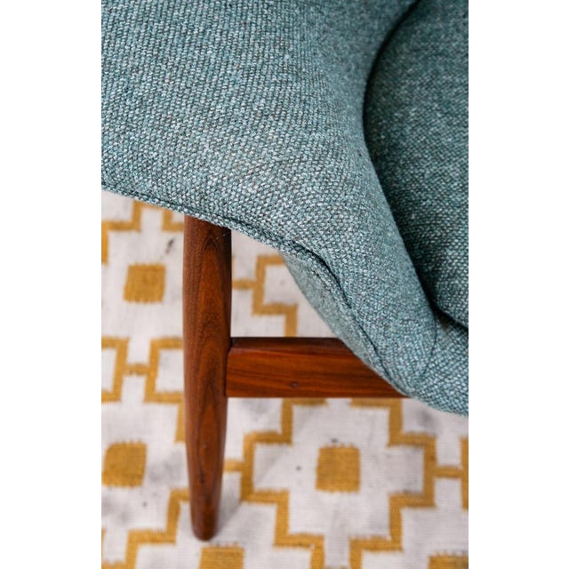 1960s Mid Century Danish Modern Lounge Chair Hans Olsen Bramin Fried Egg Aqua Green Vg For Sale - Image 10 of 12