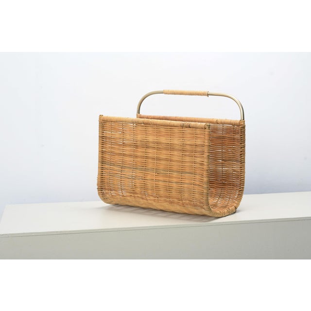 Not Yet Made - Made To Order Rattan Magazine Rack For Sale - Image 5 of 10