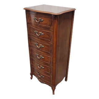 Vintage Dixie Furniture Lingerie Dresser Chest Six Drawers French Country, 1980s For Sale