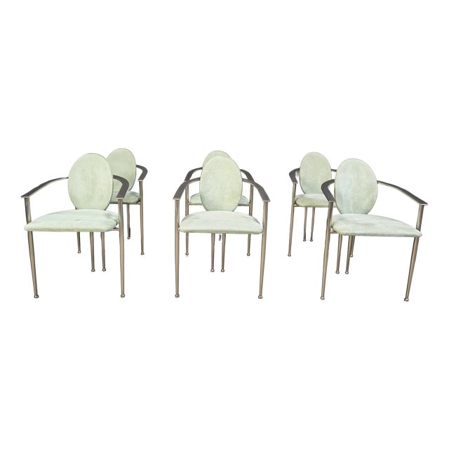 Vintage Dining Chairs from Belgo Chrom, 1980s, Set of 6 For Sale