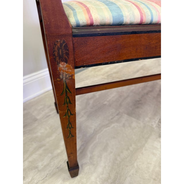 1940's Adams Style Painted Bench For Sale In Richmond - Image 6 of 11