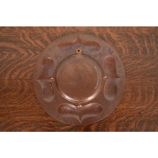 Ramon Ramirez Arts & Crafts Hammered Copper Charger Plate or Tray For Sale - Image 9 of 12